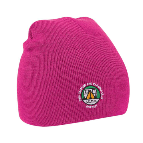 Irish Camping & Caravan Club Beechfield Original Beanie Hat Fuchsia Thumbnail