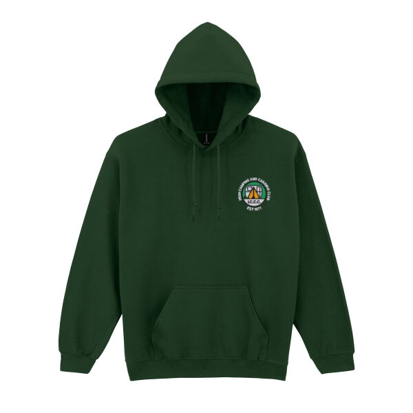Irish Camping & Caravan Club Gildan Heavy Blend Hooded Sweatshirt Forest Green Thumbnail