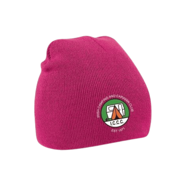 Irish Camping & Caravan Club Beechfield Original Beanie Hat Fuchsia