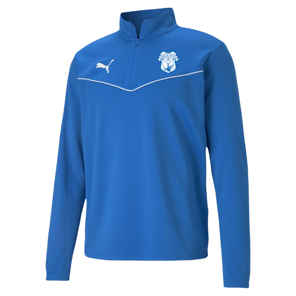 Finglas United Puma Team Rise 1/4 Zip - Electric Blue Lemonade